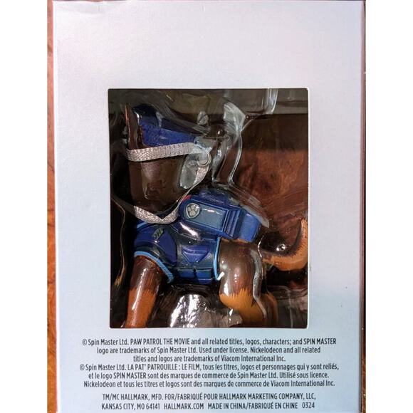 Nickelodeon Paw Patrol Movie CHASE 3” Ornament 2022 By Hallmark NEW in Box - Picture 3 of 6